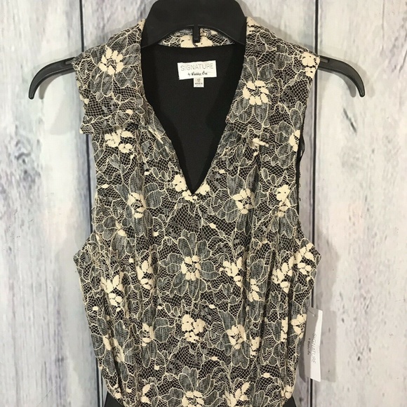 Signature by Robbie Bee NWT Lace Belted Midi Dress - Picture 3 of 8